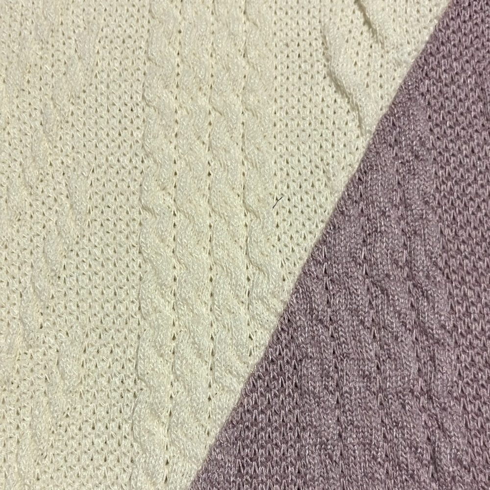 Macaron Light-Weight Textured Color Block Sweater… - image 3